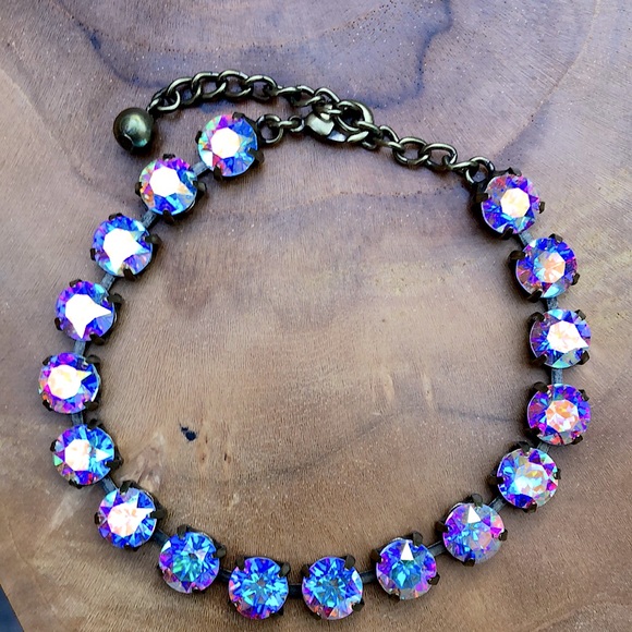 Aurora Borealis Crystal Tennis Bracelet - Picture 3 of 13